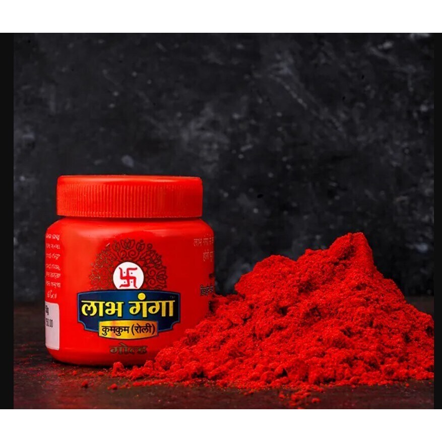 Kumkum Roli, Red Labh Ganga Kumkum Roli, Packaging Size: 25g puja tika