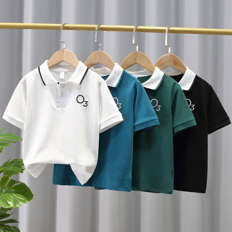 เสื้อโปโลเด็ก ดีไซน์สวย ผ้าคัตตอนอย่างดี Polo80