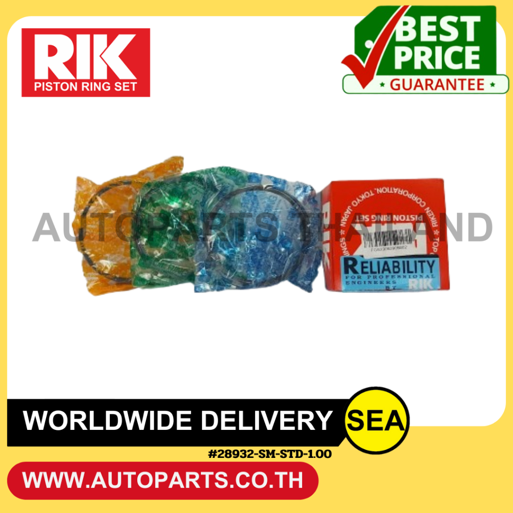 RIK แหวนลูกสูบ 1KD-FTV VIGO 3.0, COMMUTER / TOYOTA ( 1 ชุด )