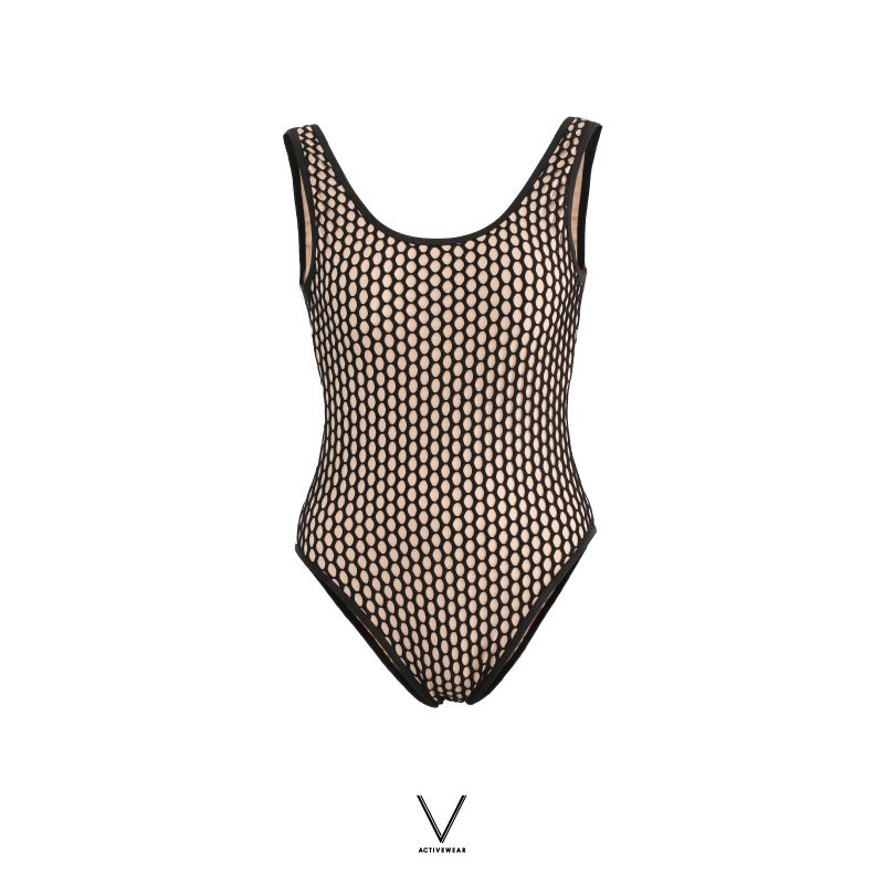 RESORT COLLECTION 2025 BLACK NET SWIMMING SUIT ชุดว่ายน้ำผ้าตาข่ายสีดำ ผ้าหนา มีฟองน้ำในตัว กัน UV UPF 50+