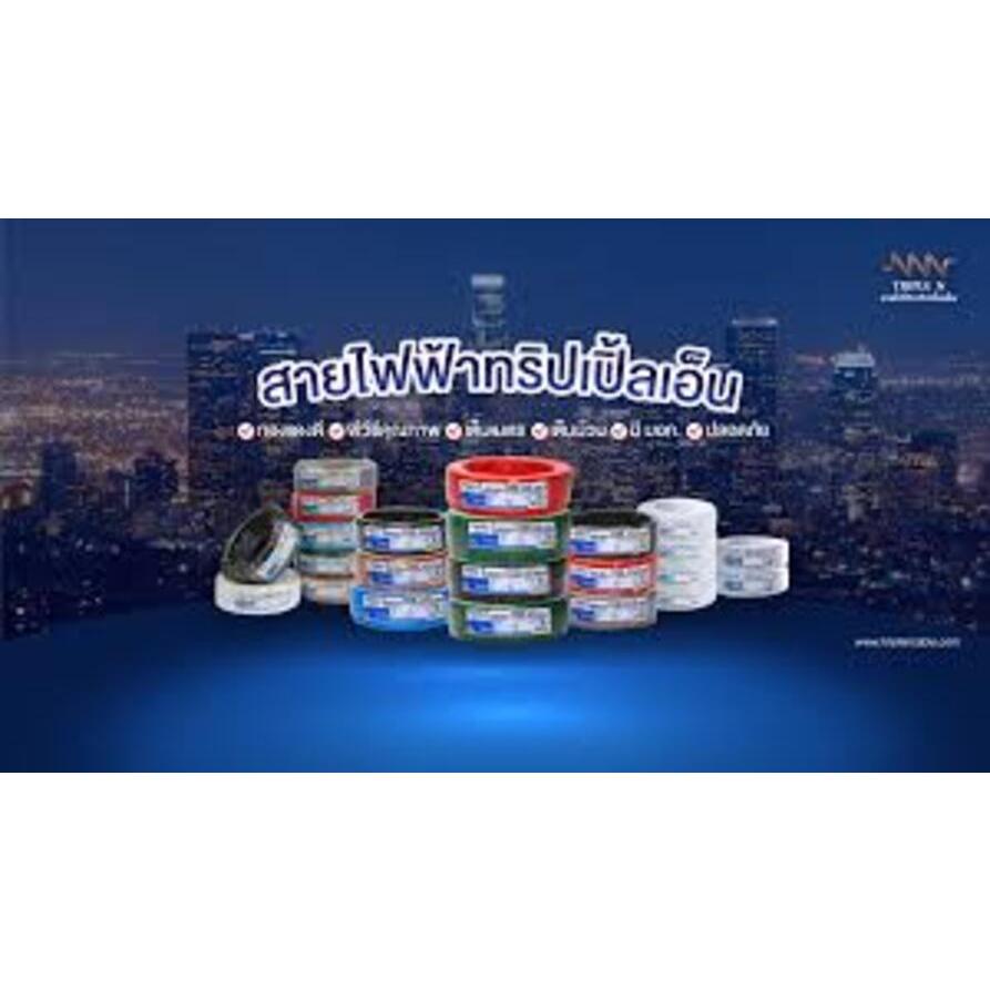 สายไฟ ทริปเปิ้ลเอ็น THW1x6 SQ.MM IEC INSULATED WIRE750 V.PVC.70ํ C TABLE4 100M.Triple N (NNN) สีดำ ต