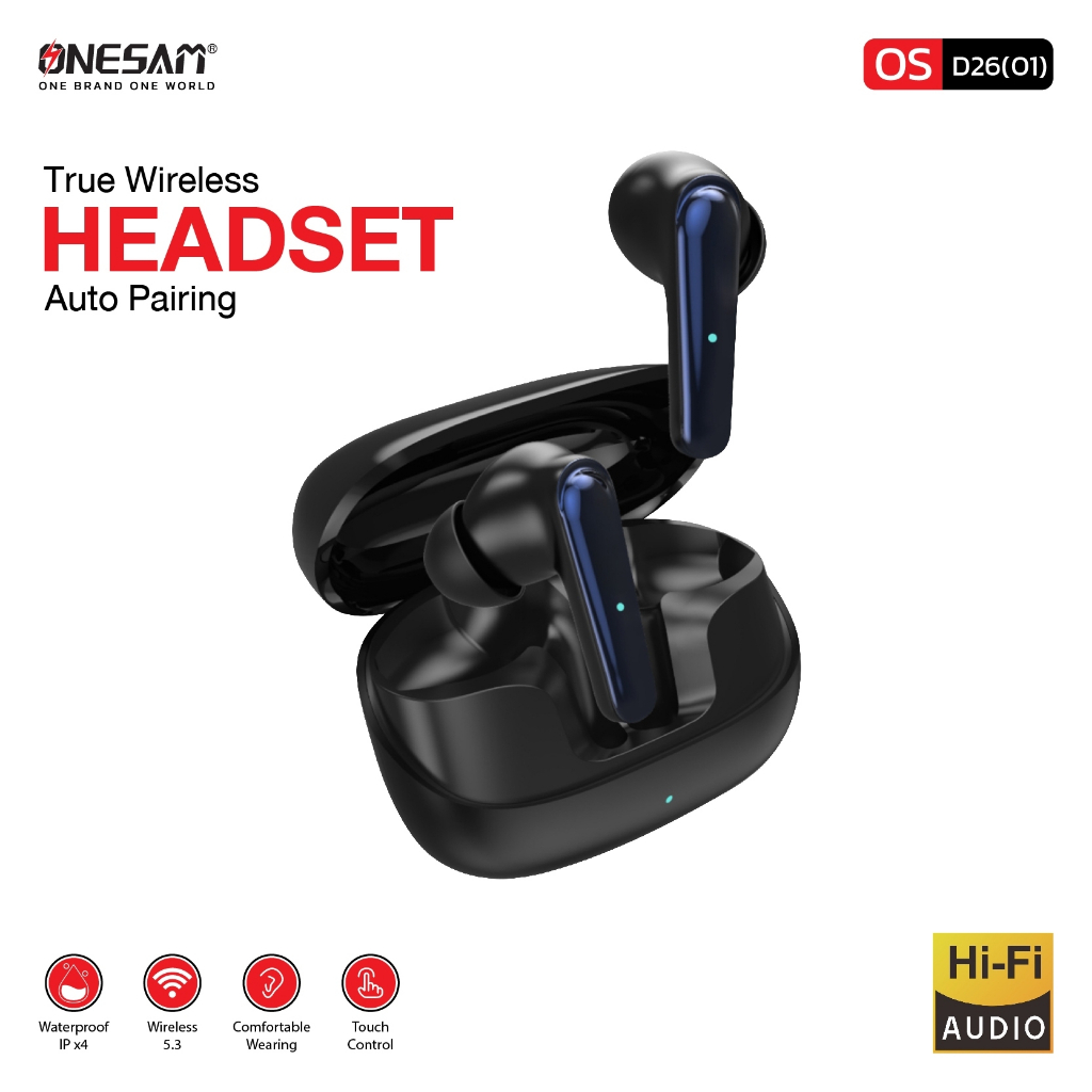 หูฟังบลูทูธ ONESAM รุ่น OS-D26(01) สำหรับ IOS/Andriod True Wireless headSet Auto Pairing ของแท้ 100%