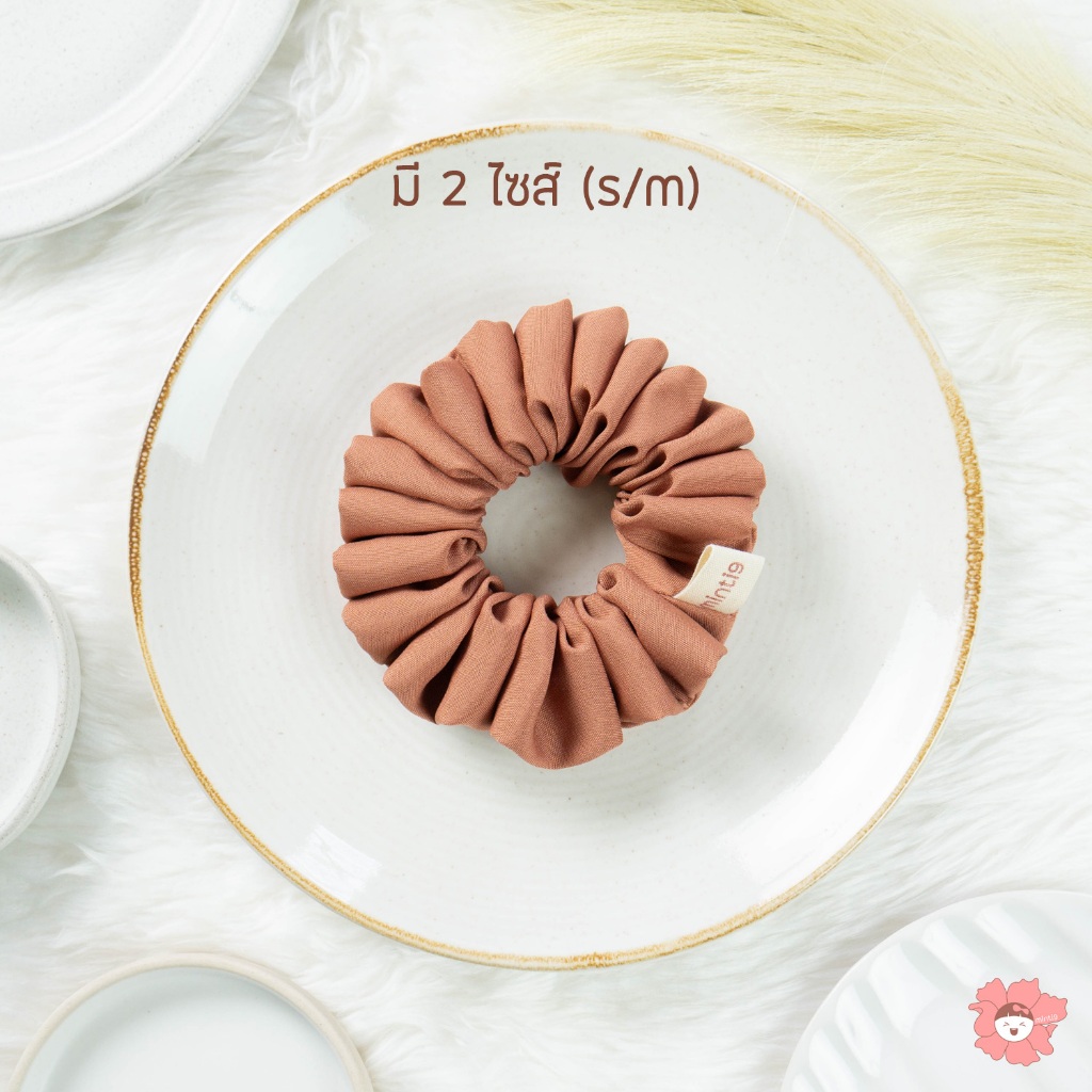 minti9 • ยางรัดผมโดนัท สามัญประจำบ้าน สีชาใต้• Scrunchies