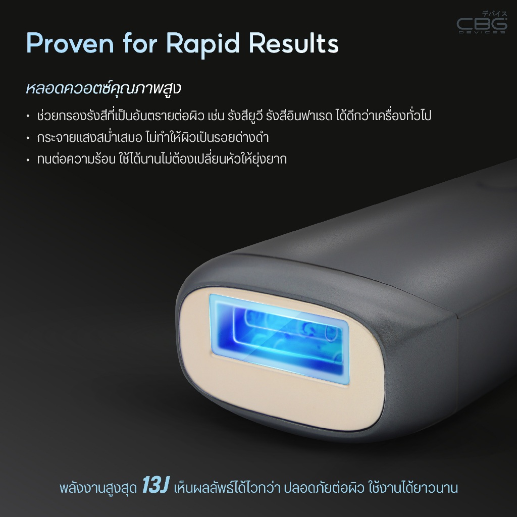 New! CBG Devices เครื่องเลเซอร์กำจัดขนถาวร IPL รุ่น CLOUD กำจัดขนทั่วร่างกาย พร้อมโหมดหน้าใส ลดสิว ผิวสวย(IPC)