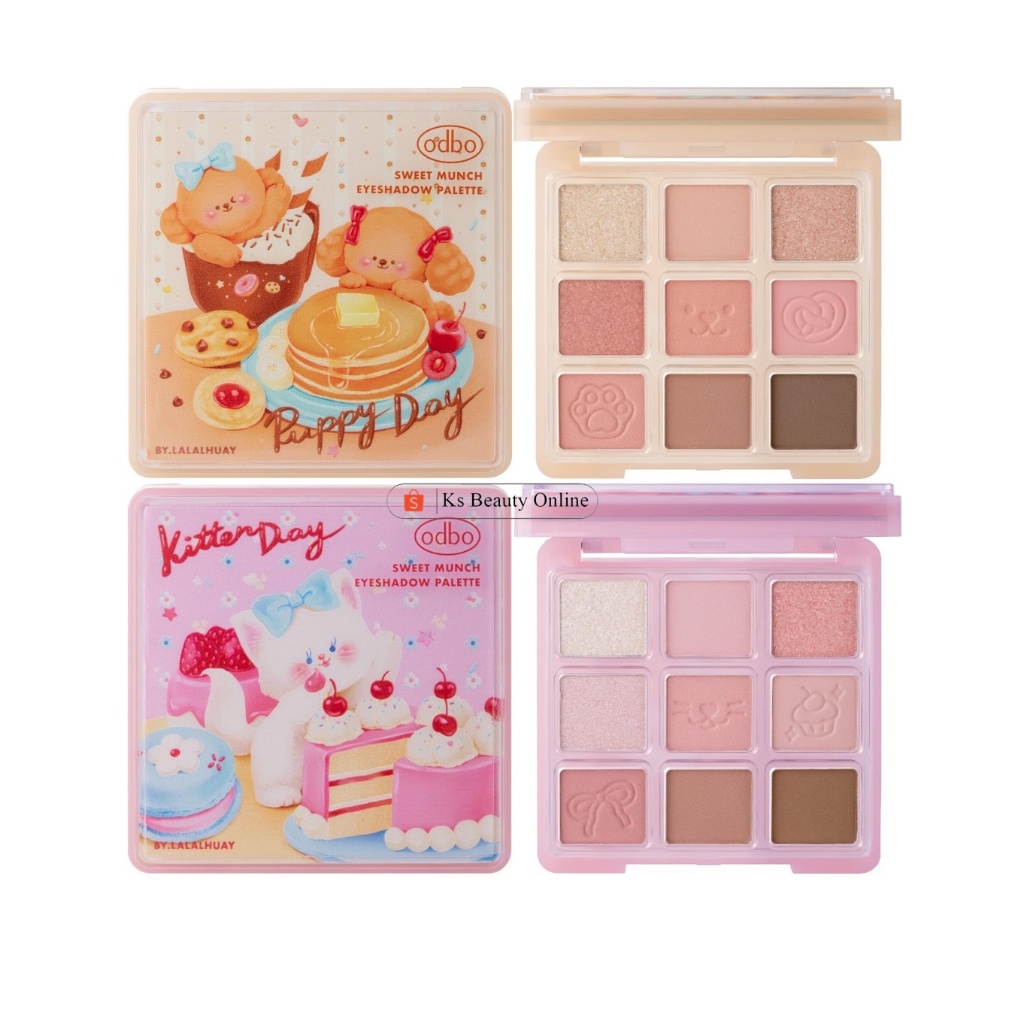 (OD2024) ** มีกิ๊ฟแถม ** โอดีบีโอ สวีท มันช์ อายแชโดว์ พาเลท Odbo Sweet Munch Eyeshadow Palette