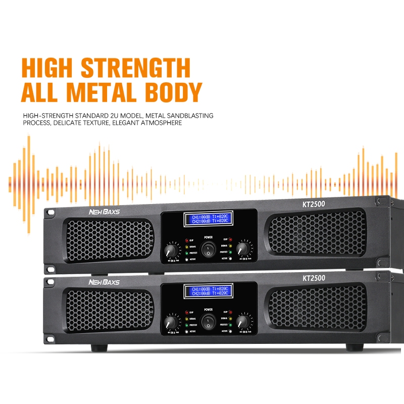 NEW BAXS KT2500 high power 1200w pure post-stage เครื่องขยายเสียงดิจิตอลรองรับการเชื่อมต่อกับอุปกรณ์เสียง 12/15 นิ้ว - รูปที่ 2