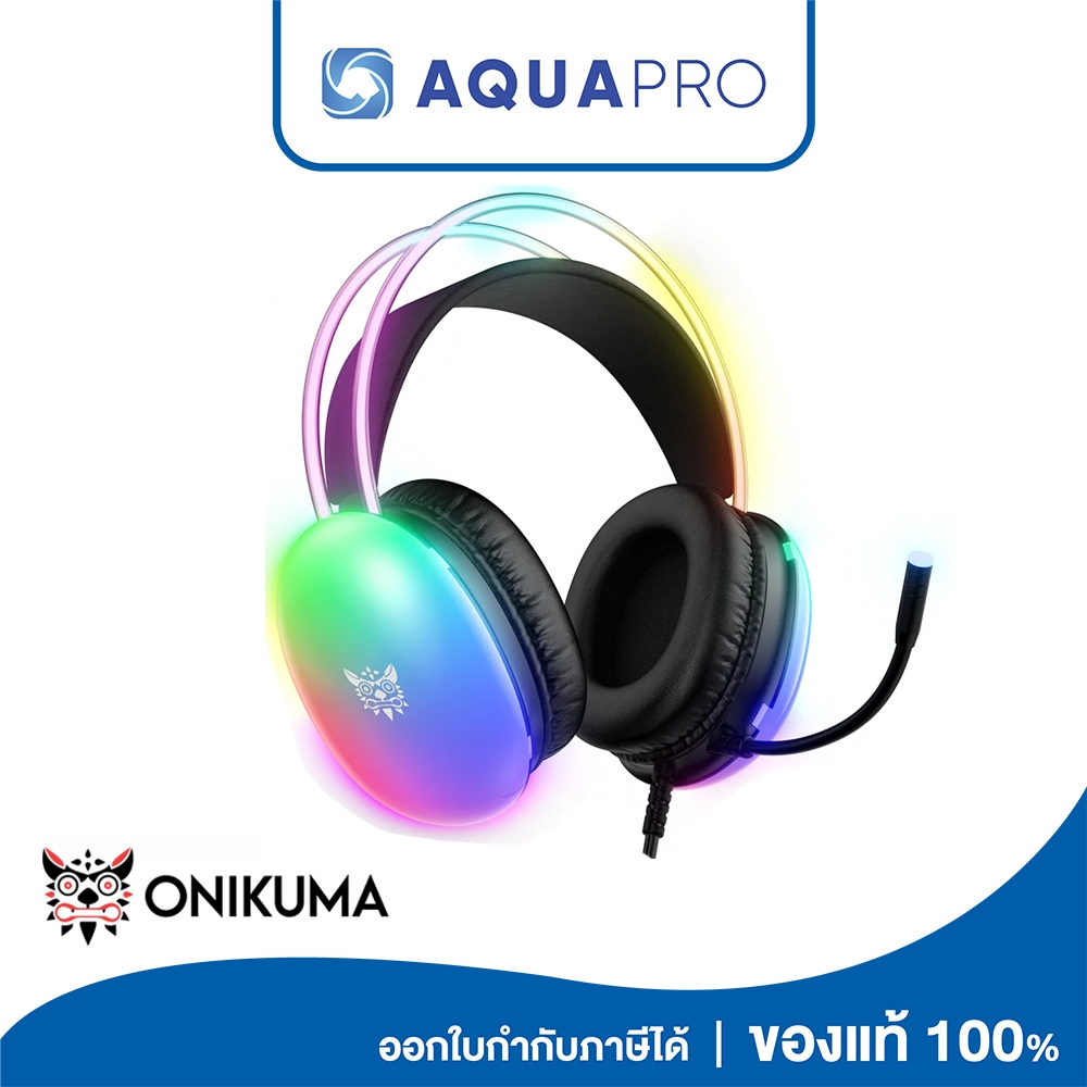ONIKUMA X25 RGB 3.5mm Gaming Headset (Black) หูฟังครอบหู RGB ประกันศูนย์ไทย 2 ปี