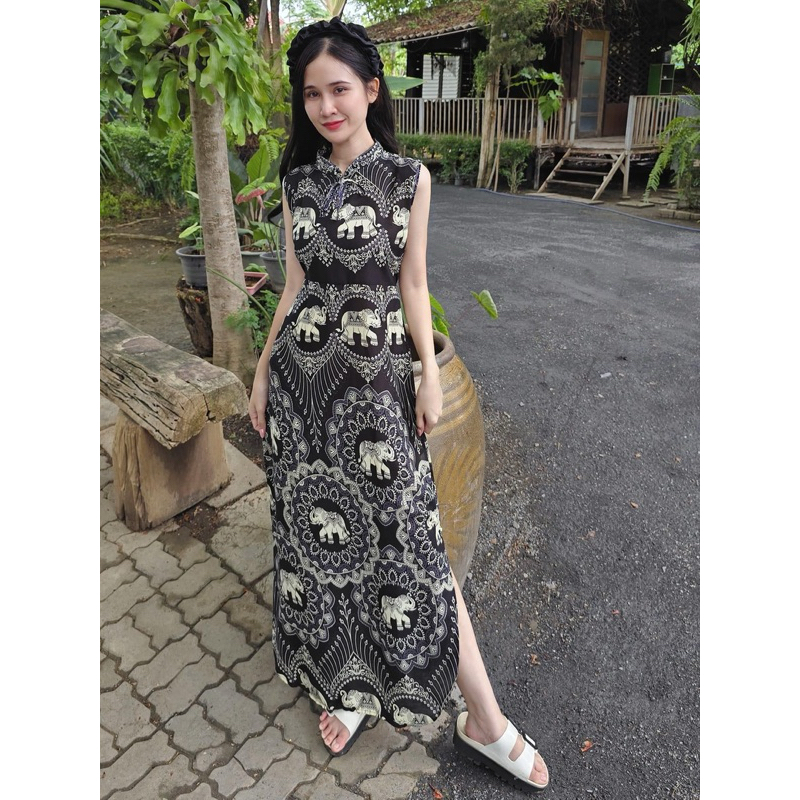 ชุดเซ็ทน้องช้างไทย ใส่ใครเห็นใครก็ชม ผ้าไหมอิตาลีนิ่มๆ ใส่สบาย แบบสวยมากมัมมี้