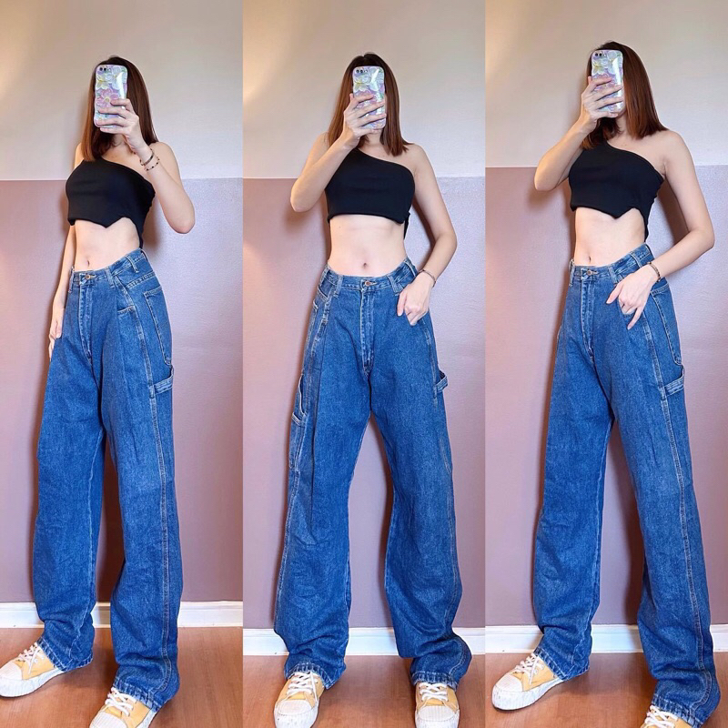 กางเกงยีนส์ ทรงบอย งานป้ายแบรนด์ รหัส M99