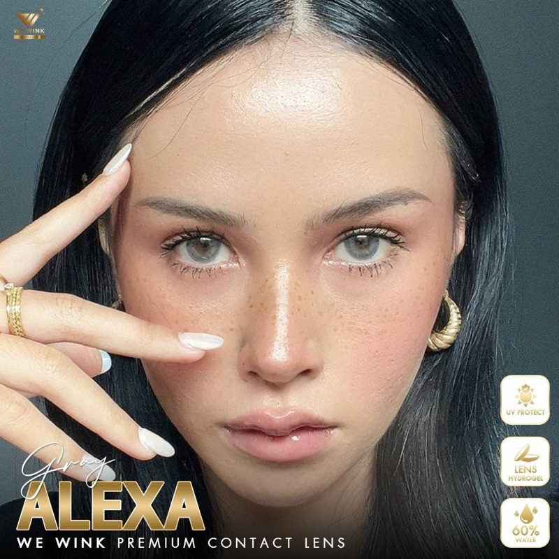 ซื้อ Alexa (ตาโต) 👁👁(We Wink ฝาทอง) อมน้ำ 60%มากสุดในไทย Hydrogel Lens ป้องกันUV☀️ (เลนส์กรองแสง)