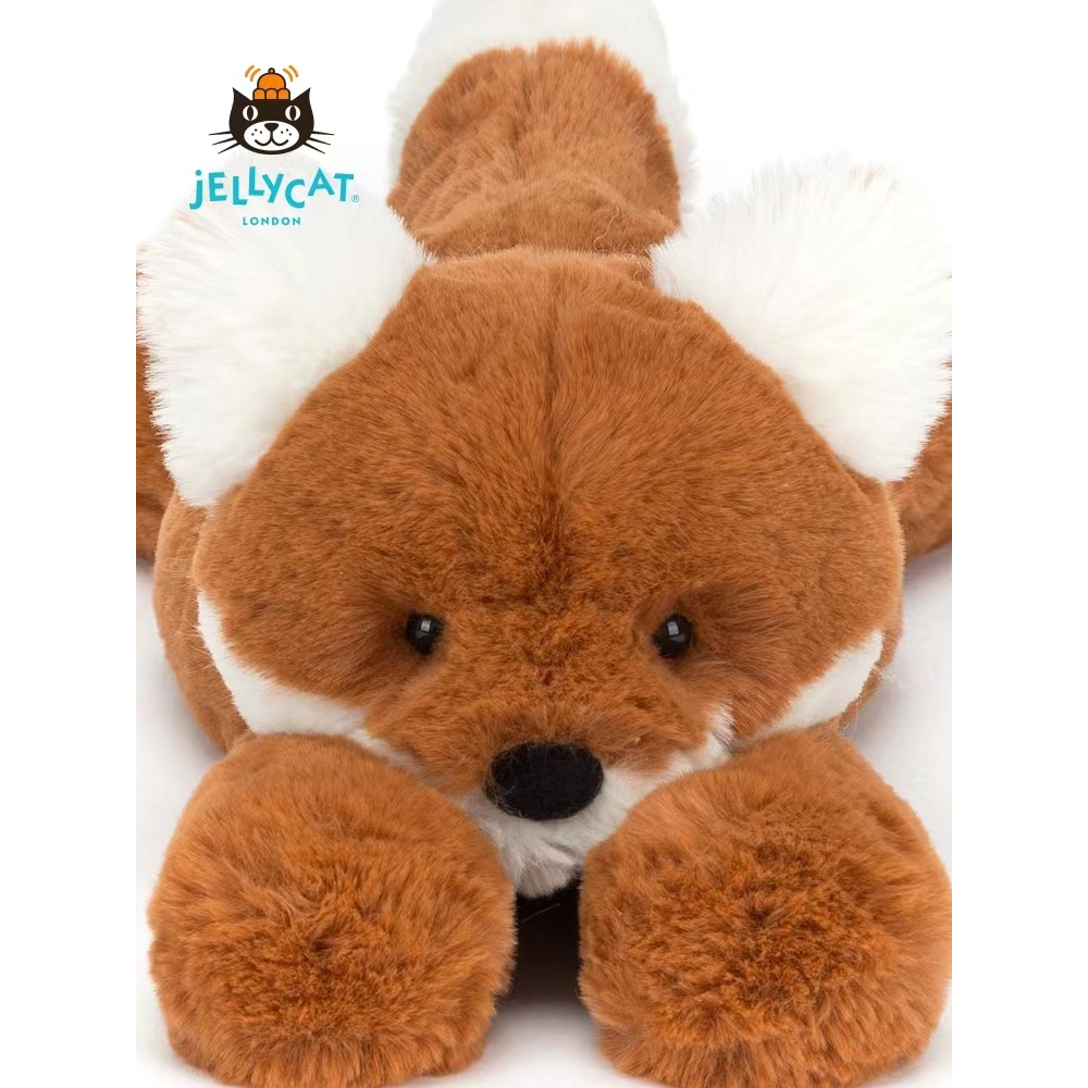 Jellycat ฤดูใบไม้ร่วงใหม่ Smudge Fox ตุ๊กตาน่ารักของเล่นเด็กของขวัญ