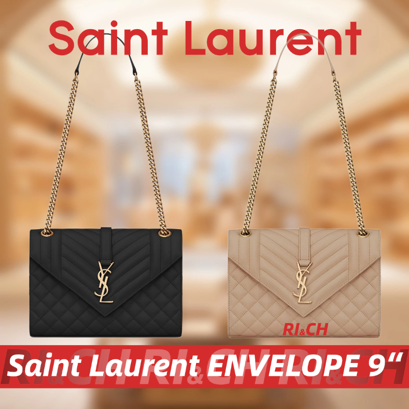 YSL YSL SAINT LAURENT ENVELOPE Medium 9“ BAG #Rich ราคาถูกที่สุดใน Shopee แท้💯