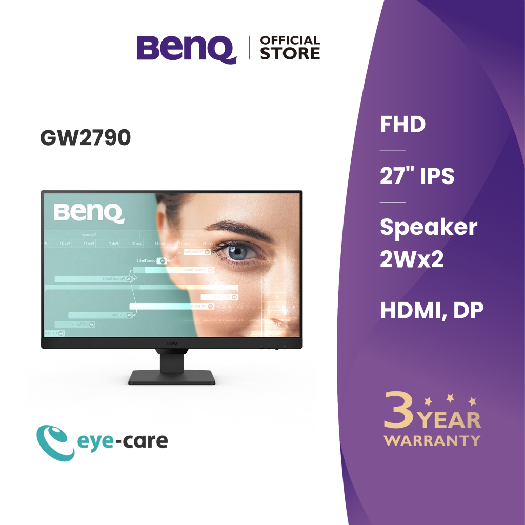 BenQ GW2790 27นิ้ว 100Hz IPS FHD Brightness Intelligence Monitor (จอคอมถนอมสายตา, จอคอม 27 นิ้ว)
