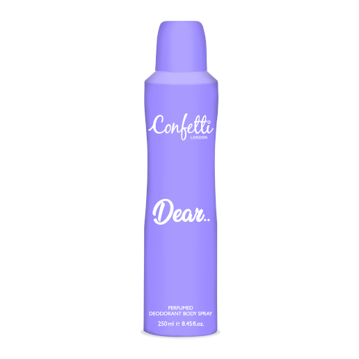 Confetti London Dear Deodorant Spray 250ml. (For Woman) คอนเฟตติ ลอนดอน สเปรย์ระงับกลิ่นกาย