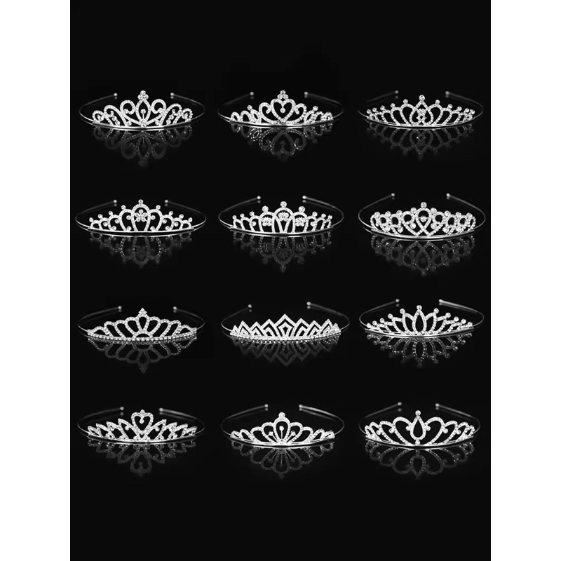ที่คาดผมมงกุฎกิ๊บติดผมเจ้าหญิงใส่ได้ทั้งเด็กและผู้ใหญ่มงกุฏที่คาดผม ประดับคริสตัล พลอยเทียม