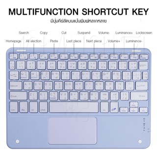 CUFFCASE KEYBOARD แป้นพิมพ์ พร้อม Touchpad คีย์บอร์ด ไร้สายใ…
