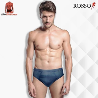 ROSSO (รุ่น 0216A) กางเกงชั้นในชาย ขาเว้า ดูดี ขอบใหญ่ เนื้อผ้านิ่ม สีพื้น เรียบหรู (3 ตัว สีเข้ม 3 สี)