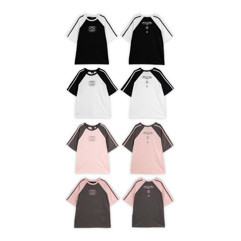 URTHE - เสื้อยืด แขนสั้น TwoTone สกรีนลาย รุ่น SPACE COMMANDER