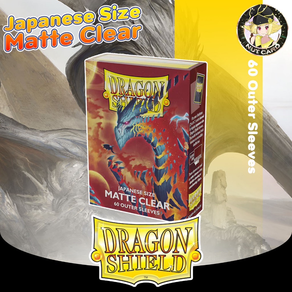 [Dragon Shield] Japanese Size Matte Clear (Outer Sleeve สำหรับการ์ด Yugi , Vanguard , Battle Sprit )