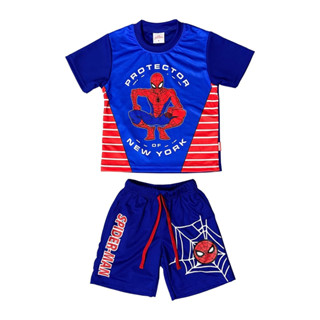 MARVEL  SPIDERMAN : 004450 ชุดเซ็ตเสื้อกางเกงเด็กผู้ชาย ลิขส…