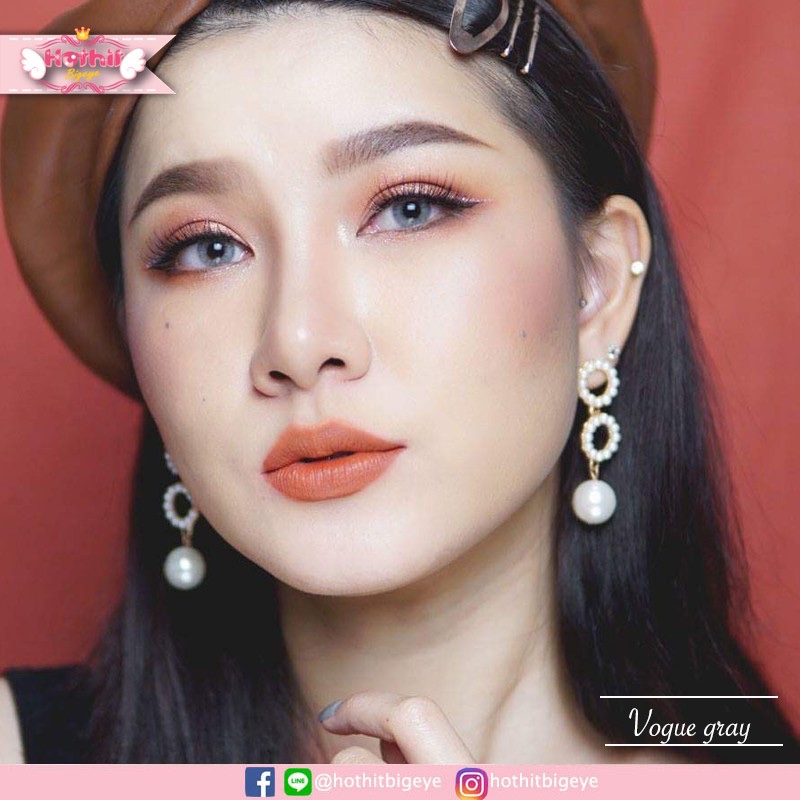 คอนแทคเลนส์  Vogue สีน้ำตาล เทา พร้อมส่ง 0.00- 10.00 พร้อมส่งความสวยจ้า