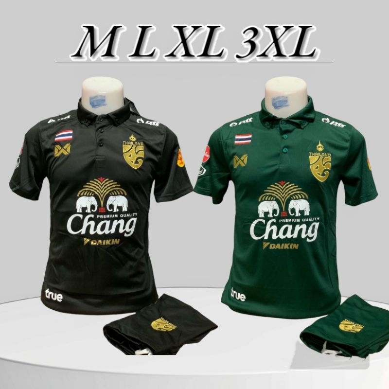 เซตชุดกีฬาทรงตรง รุ่นคอปก M L XL 3XL ใส่ได้ทั้งหญิงและชาย