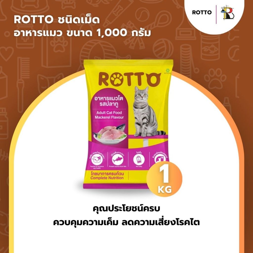 Rotto 1 kg. รสปลาทู สูตรควบคุมความเค็ม By Parichad Shop