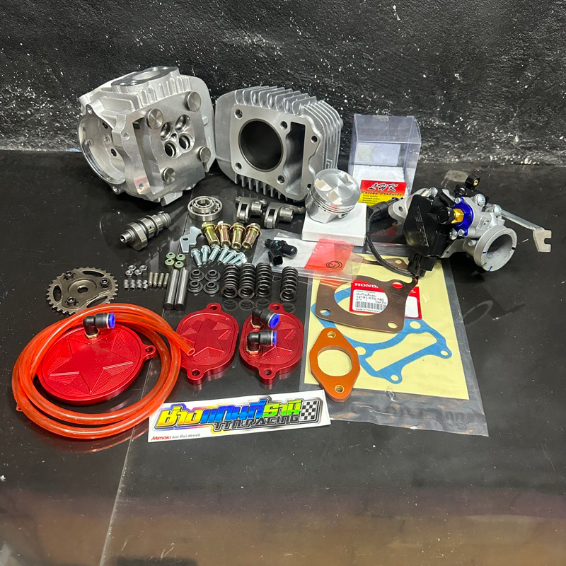 เสื้อพร้อมฝาสูบ เวฟ125 ปลาวาฬ 4v /ลูกLHK #wave125 วาล์วโต