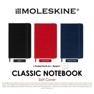 Moleskine Classic Notebook Soft Cover | Ruled | Pocket 9x14 …