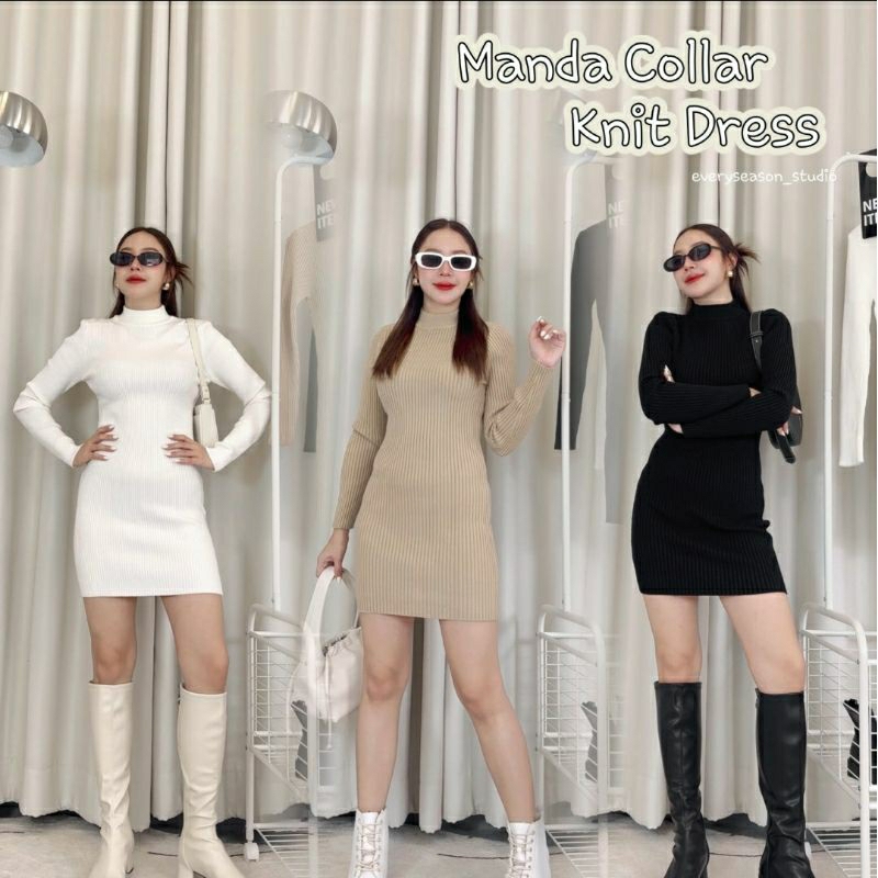 เดรสไหมพรมคอปีน **เนื้อผ้านิ่มมาก  ผ้าทิ้งตัว ทรงสลิม **