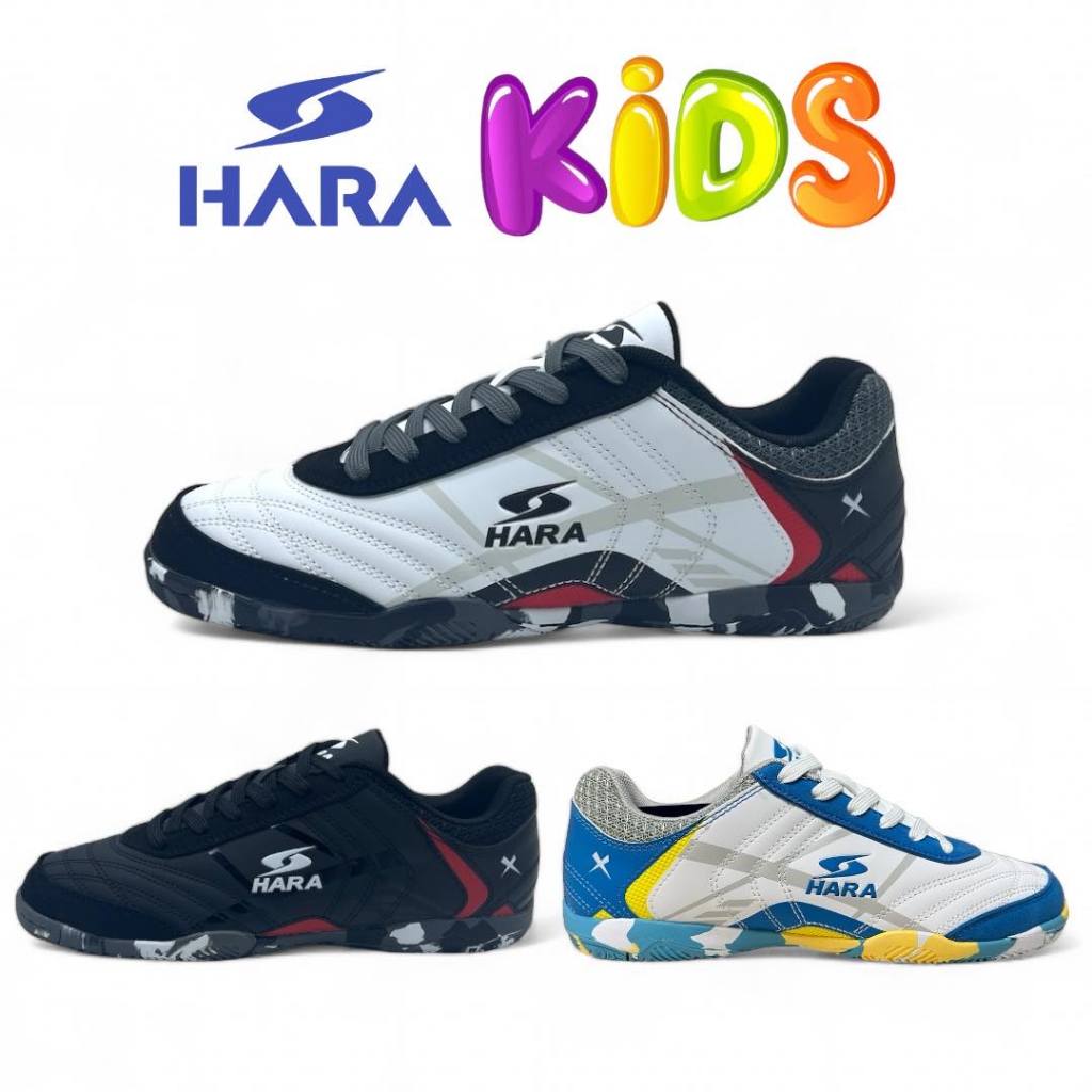 HARA Sport รองเท้าฟุตซอลเด็ก รุ่น Futsal-X รองเท้าฟุตซอลพื้นลาย FS28K