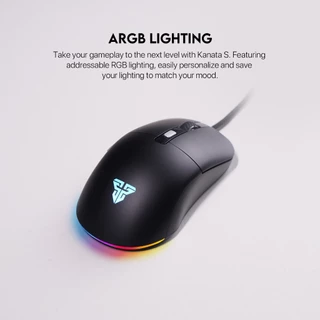 FANTECH รุ่น KANATA S VX9S เมาส์เกมมิ่ง Optical ความแม่นยำสูงปรับ DPI ได้ 400-7200 พร้อมไฟ RGB สีดำ