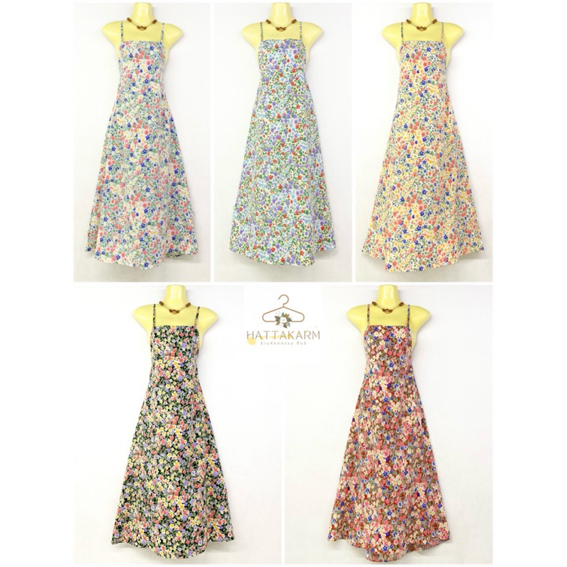 Dress Mini Flower เดรสสายเดี่ยวโชว์หลัง ชุดใส่ไปทะเล