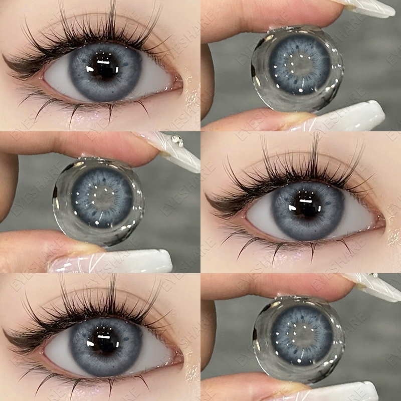 {COD}-Eyeshare Blackspot Greyคอนแทคเลนส์ 1 คู่ 14.2 มม.คอนแทคเลนส์สีตาขนาดใหญ่ใช้ได้นานหนึ่งปีพร้อมจัดส่งฟรี