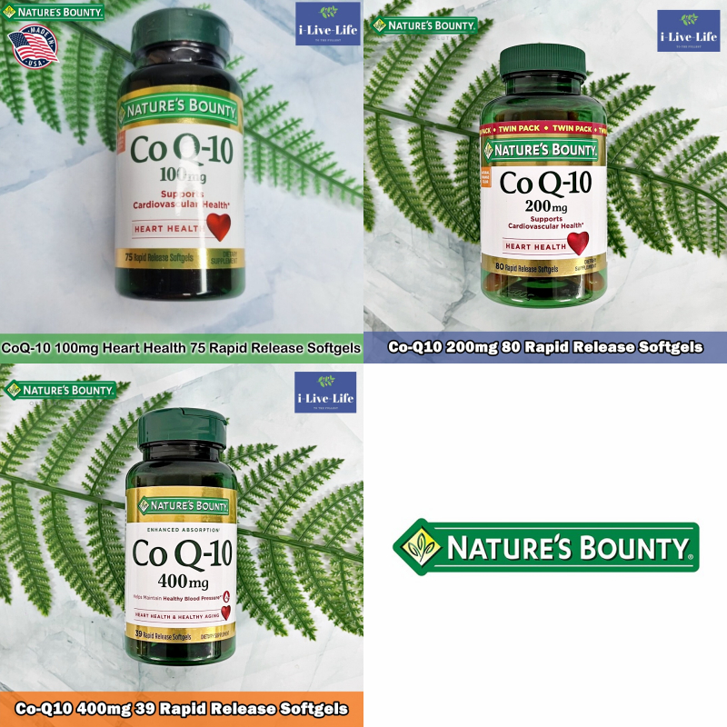 30% Sale!!!EXP:11/25 Nature's Bounty - CoQ10 โคคิวเท็น Q10 Co-Q10
