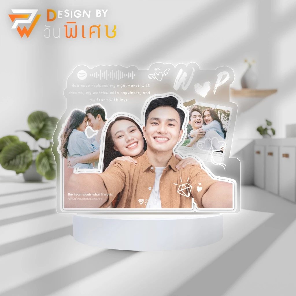 โคมไฟอะคริลิคสกรีนรูปฐานพลาสติกสั่งทำพิเศษ thumbnail 5