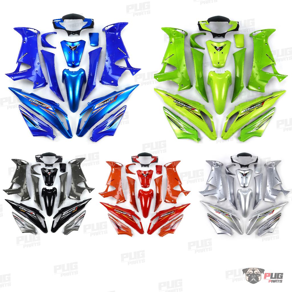 PUGParts ชุดสีเวฟ125i ไฟเลี้ยวบังลม ปี2006 (ชุด14ชิ้น) ชุดสี 125 บังลม ชุดสีเวฟ 125i บังลม ชุดสีบังลม