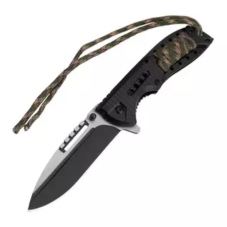 มีดแค้มปิ้ง สีทูโทน มีดเชือกพันด้าม EDC Tactical Camping มีดพกพาสะดวก มีดพับอเนกประสงค์ มีดพกพาpub26