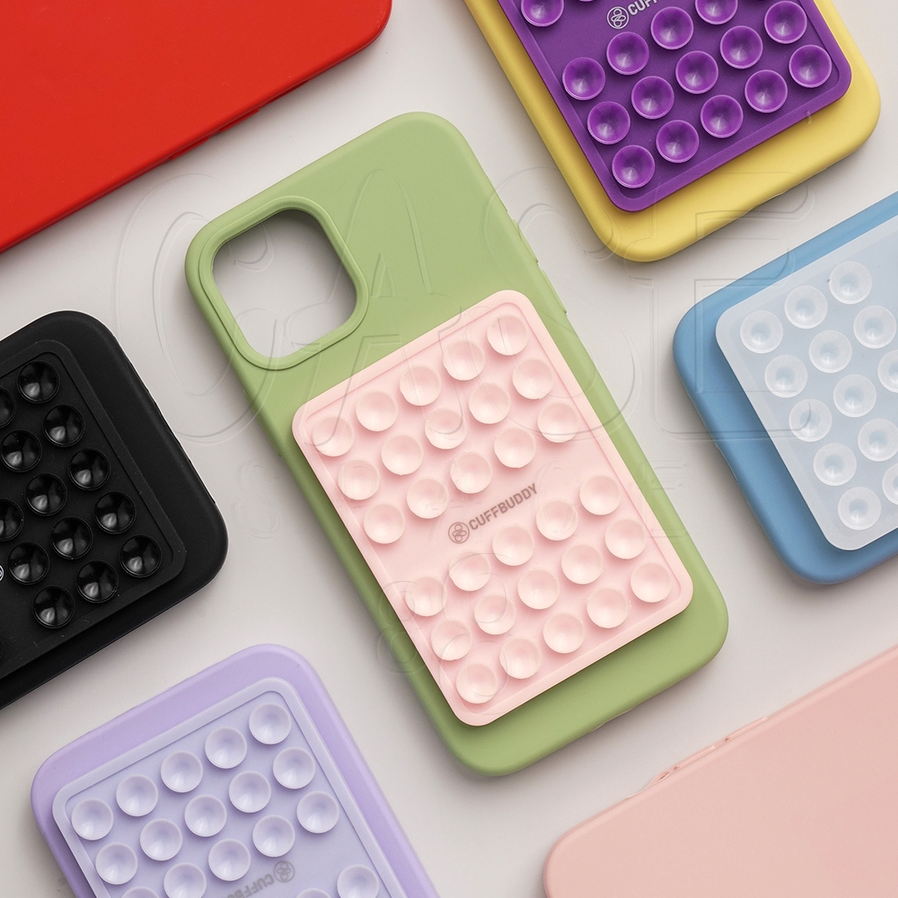 CUFFCaseBuddy Premium Silicone Suction Phone Case แผ่นซิลิโคนแปะมือถือรุ่นใหม่ แผ่นหนา ติดแน่นกว่าเดิม ไม่ต้องใช้กาว