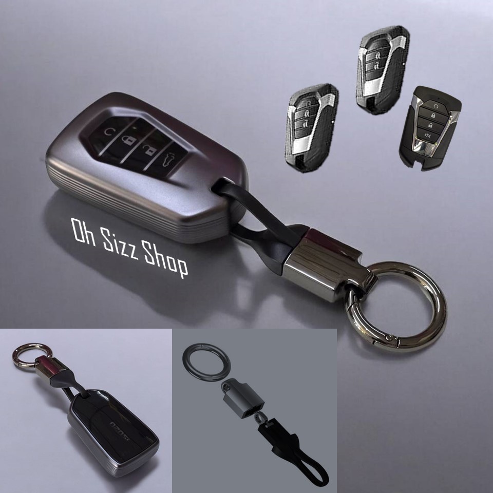 เคสรีโมทรถ ISUZU MUX 2024 ปกป้องรีโมทด้านหลังเห็นโลโก้ตัวรีโมท (Metallic Gray TPU Key Case) Model Isuzu MUX MY 2023 M