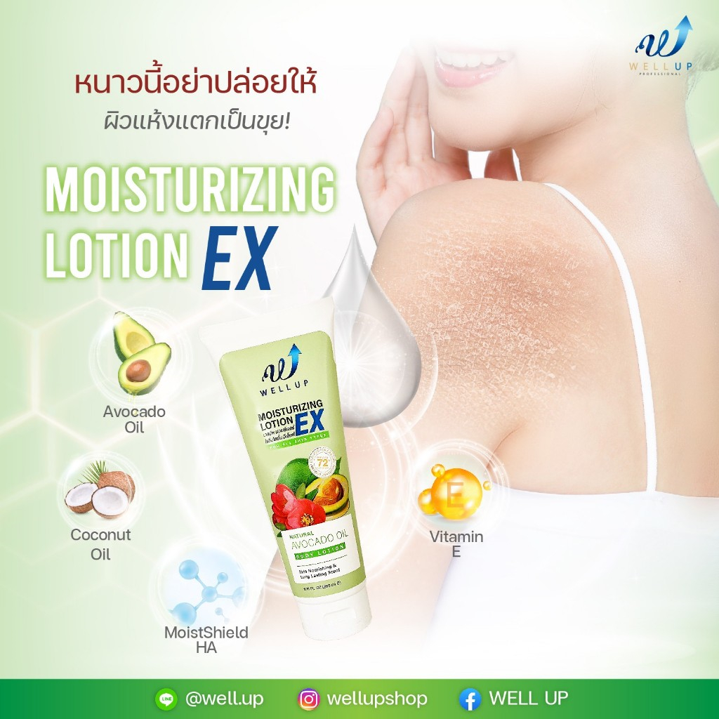 WellUp Moisturizing Lotion EX โลชั่นบำรุงผิวกาย 200 ml (06005)