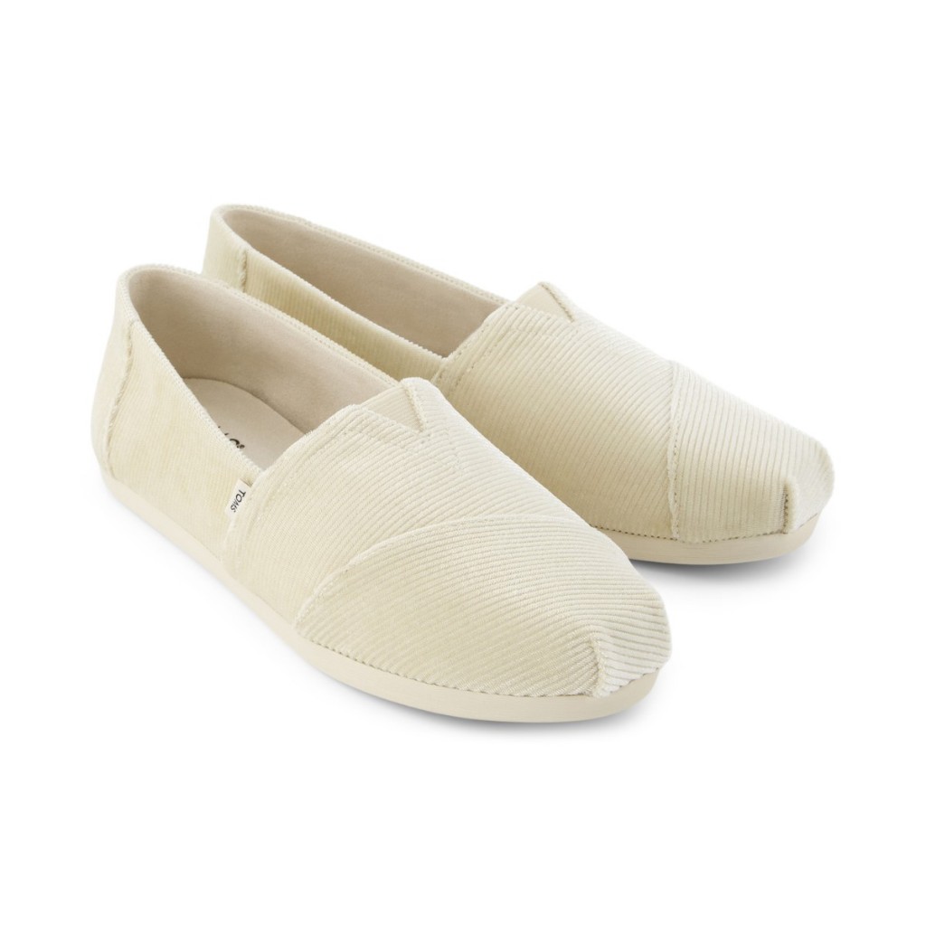 TOMS รองเท้าลำลองผู้หญิง สลิปออน รุ่น Alpargata Cloudbound Beige Corduroy (CD) รองเท้าลิขสิทธิ์แท้