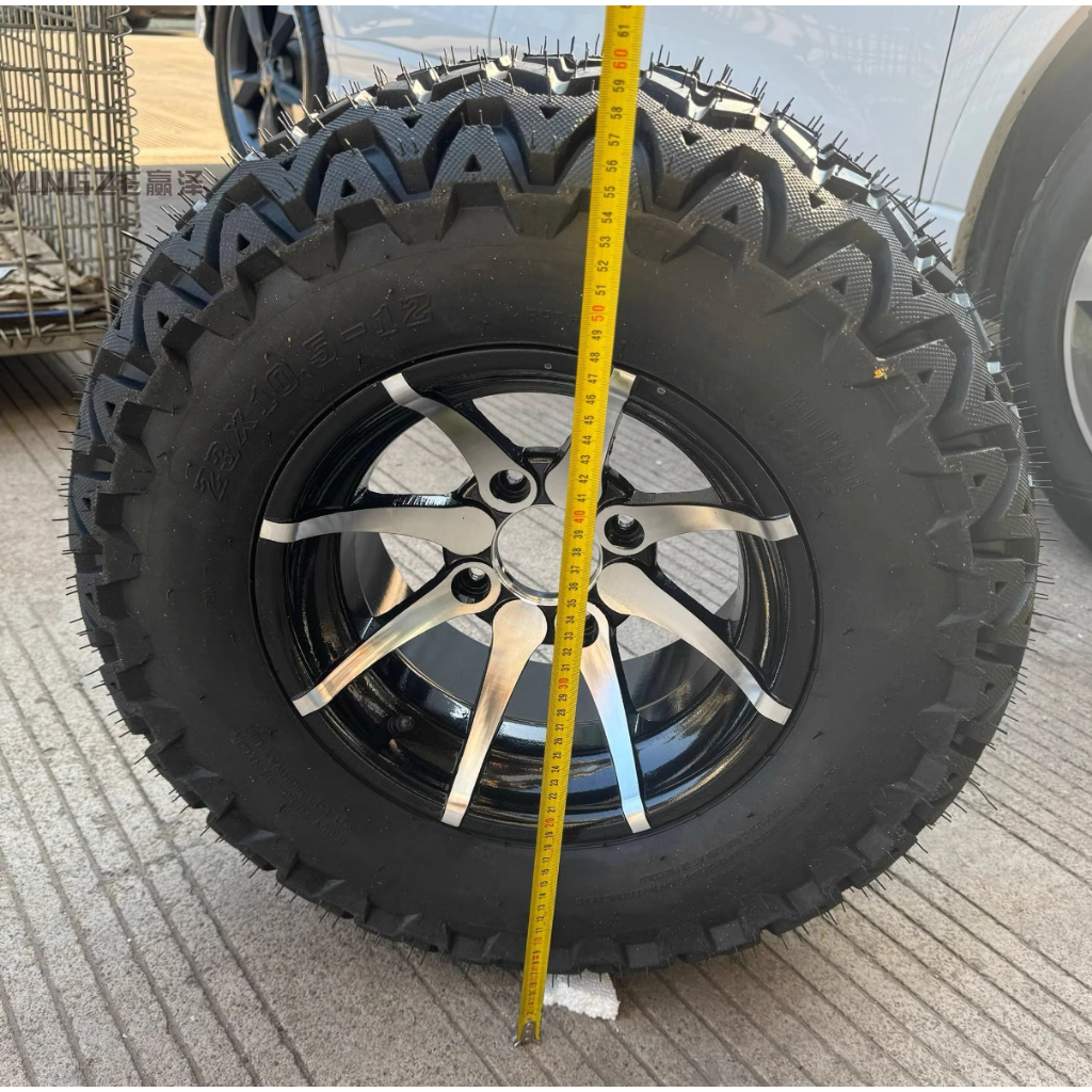 ล้อ ATV Go-Kart อุปกรณ์เสริมรถจักรยานยนต์ 23X10.5-12 นิ้วยางสูญญากาศอลูมิเนียม