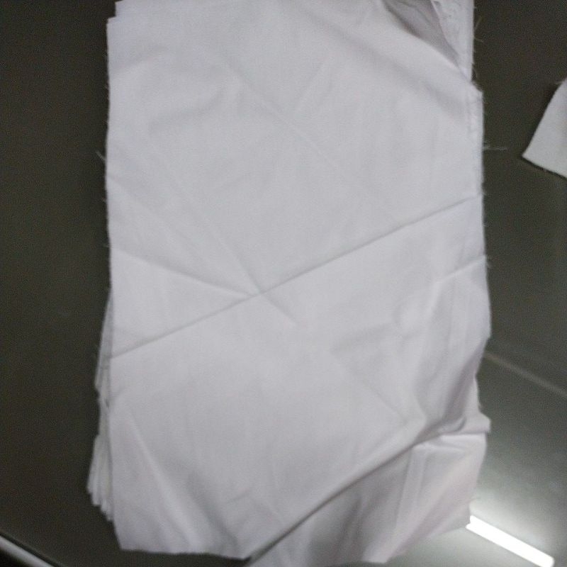 ขายเศษผ้าขาว เนื่อผ้าธรรมดา ขนาดเช็ดเครือง ผ้าผืนใหญ่ ยกถุง25kg