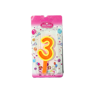 Birthday candles เทียนตัวเลขหลากสีสัน P 038 1 เเพ็คบรรจุ 10ชิ้น/เลข