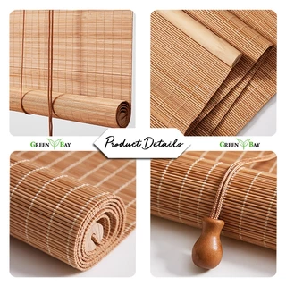 Cover The Sky มู่ลี่ไม้ไผ่ outdoor ม่านม้วน มู่ลี่บังแดด บังเเดดได้ดี บังแดดได้ 55% bamboo blinds
