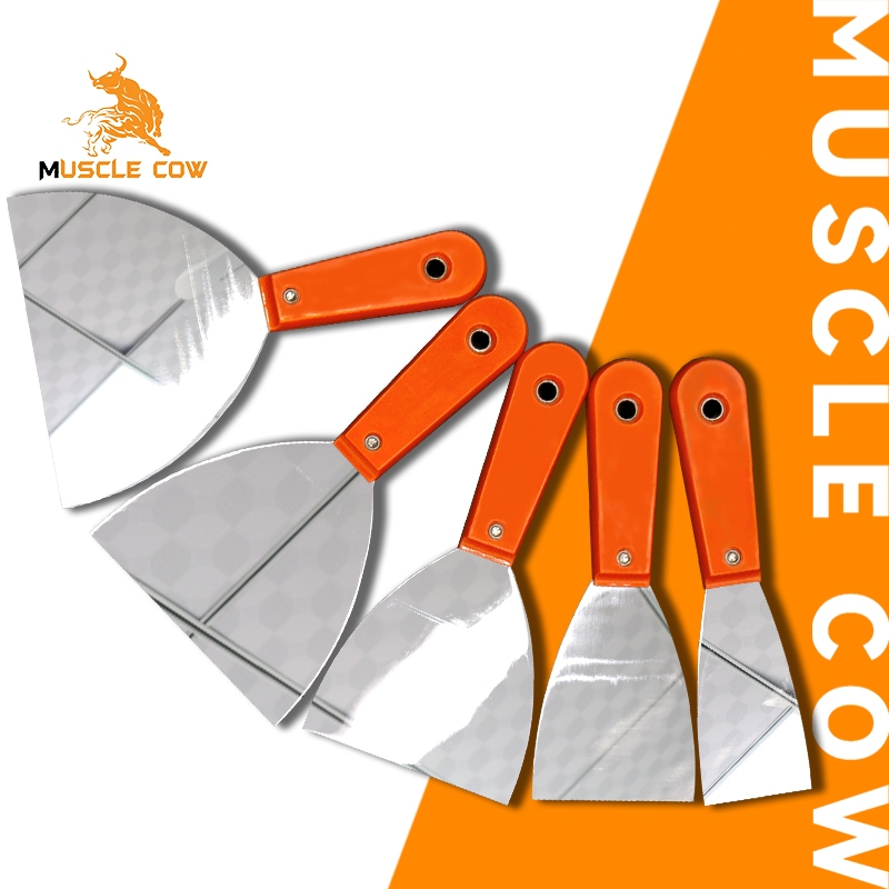 MUSCLE COWเกียงโป๊วสี เกรียงโป้ว เกียง 6นิ้ว เกรียงสแตนเลส เกรียง เกรียงโป้วสี  สำหรับโป๊วสี ที่แซะ ขูดสี สแตนเลสด้ามยาง
