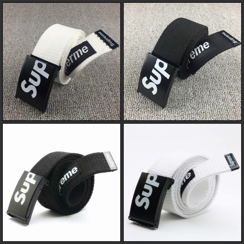 เข็มขัดผ้าเชือกทักลายแฟชั่นสุดฮิตมีให้เลือกล3สี สีคลาสสิค สีดำ/สีขาว/แดงดำ