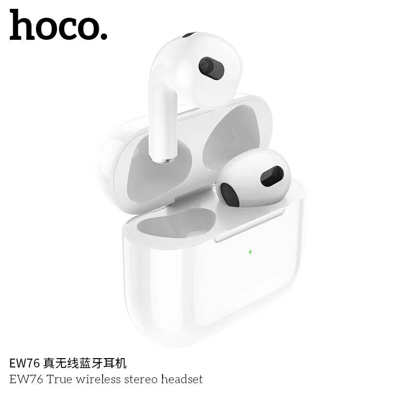 Hoco EW76 TWS ชุดหูฟังบลูทูธไร้สาย True Bluetooth 5.4 หูฟังพร้อมไมโครโฟนหูฟัง พร้อมสายชาร์จ USB C
