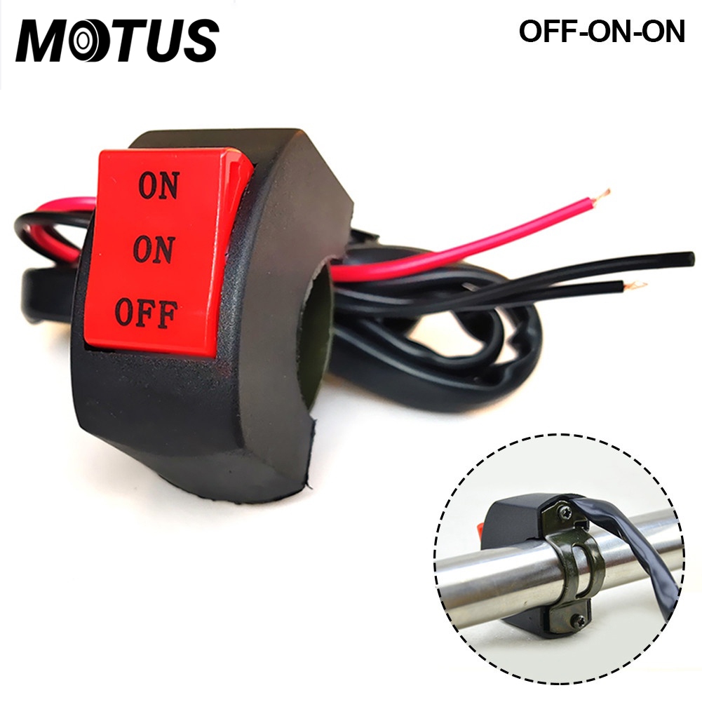 MOTUS สวิตช์ไฟรถมอเตอร์​ไซค์​ สวิตช์​ปิดเปิด 2 ตำแหน่ง​ 3 ตำแหน่ง​ สวิตช์​ไฟสปอร์ตไลท์​ สวิตช์​ไฟตัดหมอก สวิตช์​ไฟต่างๆ